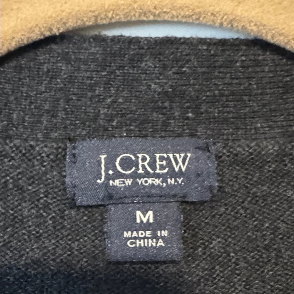 J. Crew Button Down Cardigan Womens M V neck Cashmere blend Grey Preppy Grandpa - Picture 6 of 8